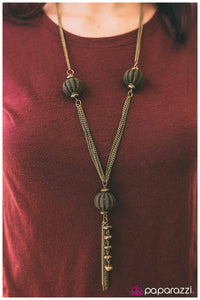 Paparazzi "Were Not In Kansas Anymore" Brass Necklace & Earring Set Paparazzi Jewelry