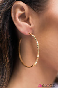 Paparazzi "Western Diamondback" Gold Earrings Paparazzi Jewelry