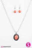 Paparazzi VINTAGE VAULT REPO "Western Plains" Orange Necklace & Earring Set Paparazzi Jewelry