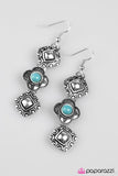 Paparazzi "Western Wallflower" Blue Earrings Paparazzi Jewelry