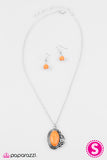 Paparazzi "Western Wildflower" Orange Necklace & Earring Set Paparazzi Jewelry