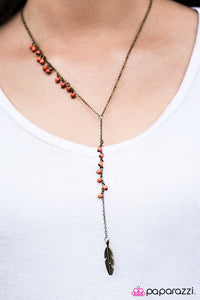 Paparazzi "Western Winds" Orange Necklace & Earring Set Paparazzi Jewelry