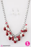 Paparazzi "What A BEVY" Red Necklace & Earring Set Paparazzi Jewelry