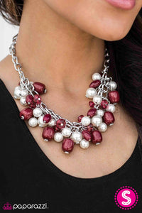 Paparazzi "What A BEVY" Red Necklace & Earring Set Paparazzi Jewelry