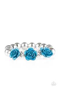 Paparazzi "What A FLEUR-t!" Blue Bracelet Paparazzi Jewelry