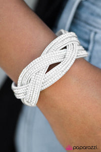 Paparazzi "What A Hit!" White Wrap Bracelet Paparazzi Jewelry