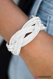 Paparazzi "What A Hit!" White Wrap Bracelet Paparazzi Jewelry