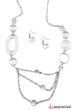 Paparazzi "What A Treat" White Necklace & Earring Set Paparazzi Jewelry