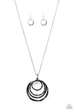 Paparazzi "What In The WHIRL!" Black Necklace & Earring Set Paparazzi Jewelry