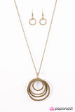 Paparazzi "What In The WHIRL!" Brass Necklace & Earring Set Paparazzi Jewelry