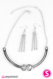 Paparazzi "Whats KNOT To Like?" Silver Necklace & Earring Set Paparazzi Jewelry