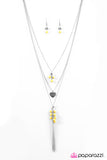 Paparazzi "Whats Not To Love?" Yellow Necklace & Earring Set Paparazzi Jewelry