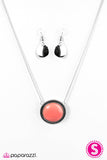 Paparazzi "Whats Poppin?" Orange Necklace & Earring Set Paparazzi Jewelry
