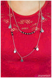 Paparazzi "Whats Your Sign?" Black Necklace & Earring Set Paparazzi Jewelry