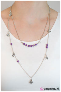 Paparazzi "Whats Your Sign?" Purple Necklace & Earring Set Paparazzi Jewelry