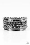 Paparazzi "Whats Yours Is MAYAN" Black Ring Paparazzi Jewelry
