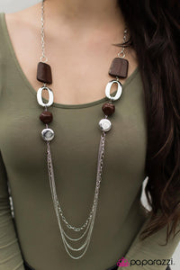 Paparazzi "What You See Is What You Get" Brown Necklace & Earring Set Paparazzi Jewelry