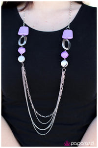 Paparazzi "What You See Is What You Get" Purple Necklace & Earring Set Paparazzi Jewelry