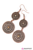 Paparazzi "Wheel Of Wonder" Copper Earrings Paparazzi Jewelry