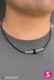 Paparazzi "Wheels Up" Black Mens Urban Necklace Unisex Paparazzi Jewelry