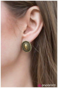 Paparazzi "When in Machu Picchu - Brass" earring Paparazzi Jewelry