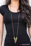 Paparazzi "When Lightning Strikes" Brass Necklace & Earring Set Paparazzi Jewelry