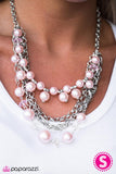 Paparazzi "When On Wall Street" Pink Necklace & Earring Set Paparazzi Jewelry