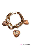 Paparazzi "Where The Heart Is" Copper Bracelet Paparazzi Jewelry