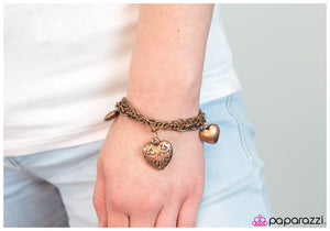 Paparazzi "Where The Heart Is" Copper Bracelet Paparazzi Jewelry