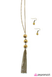 Paparazzi "Where Theres Smoke, Theres Fire - Brass" necklace Paparazzi Jewelry