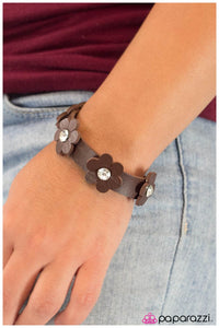 Paparazzi "Where The Wildflowers Grow" Brown Bracelet Paparazzi Jewelry