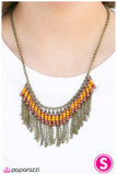 Paparazzi "Where The Wild Things Are" Yellow Necklace & Earring Set Paparazzi Jewelry