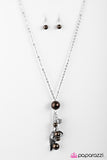 Paparazzi "Whimsy Wonders" Brown Necklace & Earring Set Paparazzi Jewelry