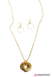 Paparazzi "Whirl Me Round - Gold" necklace Paparazzi Jewelry