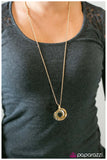 Paparazzi "Whirl Me Round - Gold" necklace Paparazzi Jewelry
