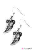 Paparazzi "White Fang" earring Paparazzi Jewelry