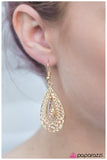 Paparazzi "Who Needs Glass Slippers? - Gold" earring Paparazzi Jewelry