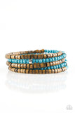 Paparazzi "Who WOOD Of Thought - Blue" bracelet Paparazzi Jewelry