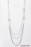 Paparazzi "Wide Open Skies" White Necklace & Earring Set Paparazzi Jewelry