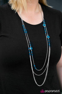 Paparazzi "Wide Open Skies" Blue Necklace & Earring Set Paparazzi Jewelry