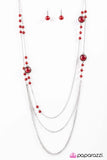 Paparazzi "Wide Open Skies" Red Necklace & Earring Set Paparazzi Jewelry