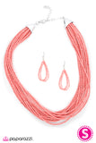 Paparazzi "Wide Open Spaces" Pink 001PH Necklace & Earring Set Paparazzi Jewelry