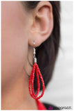 Paparazzi "Wide Open Spaces" Red Necklace & Earring Set Paparazzi Jewelry