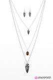 Paparazzi "Wild Chase" Brown Necklace & Earring Set Paparazzi Jewelry