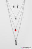 Paparazzi "Wild Chase" Red Necklace & Earring Set Paparazzi Jewelry