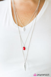 Paparazzi "Wild Chase" Red Necklace & Earring Set Paparazzi Jewelry