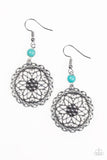 Paparazzi "Wildflower Way" Blue Earrings Paparazzi Jewelry