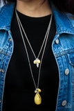 Paparazzi "Wildly Wonderful" Yellow Necklace & Earring Set Paparazzi Jewelry