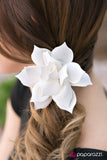 Paparazzi "Wild Orchid" White Hair Clip Paparazzi Jewelry