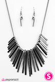 Paparazzi "Wild Walkabout" Black Necklace & Earring Set Paparazzi Jewelry